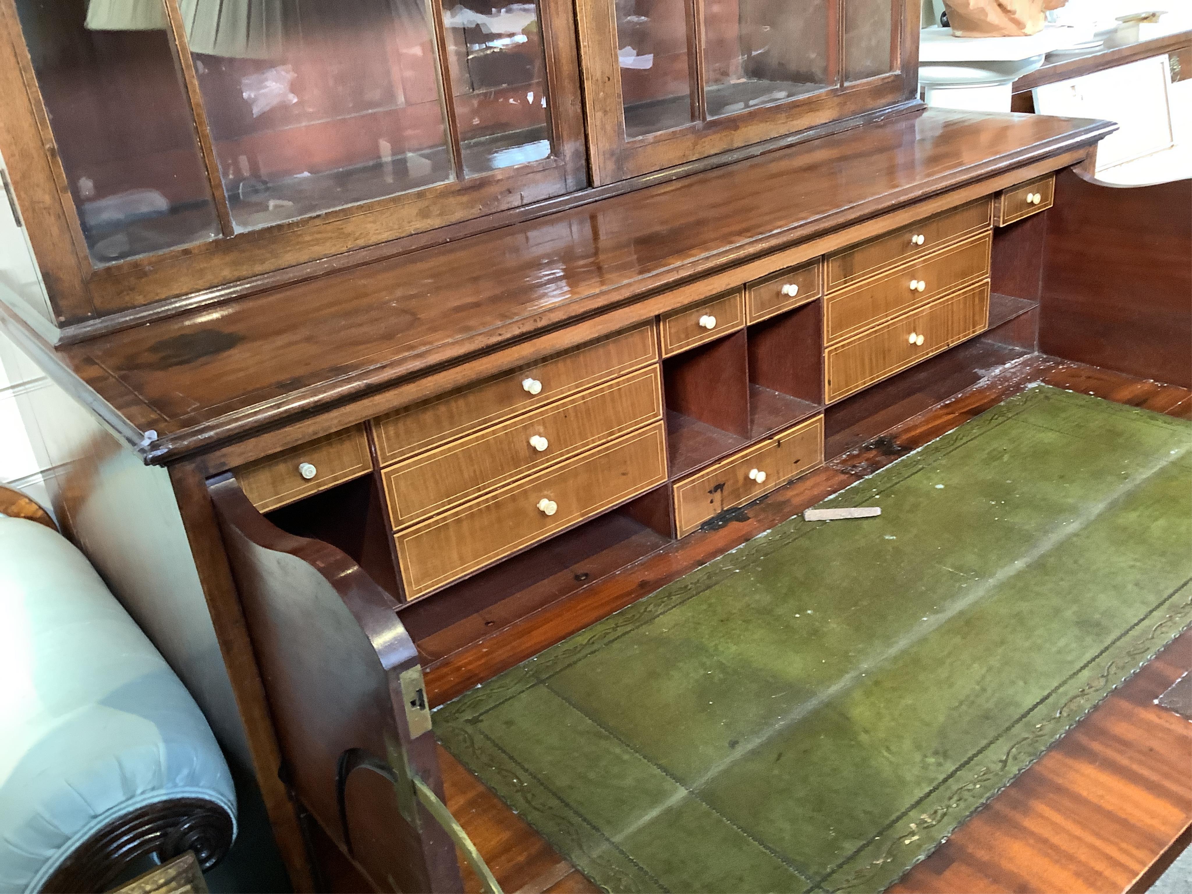 A Regency mahogany secretaire bookcase